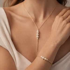 elegant pearl tassel jewelry set
