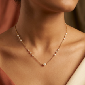 vritha pearl necklace for women | gold pearl necklace | elegant necklace for girls (copy)