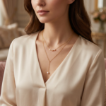vritha designer gold pearl necklace | premium necklace for women (copy)