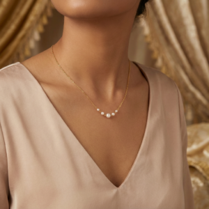vritha classic pearl necklace for women & girls | gold necklace jewellery (copy)