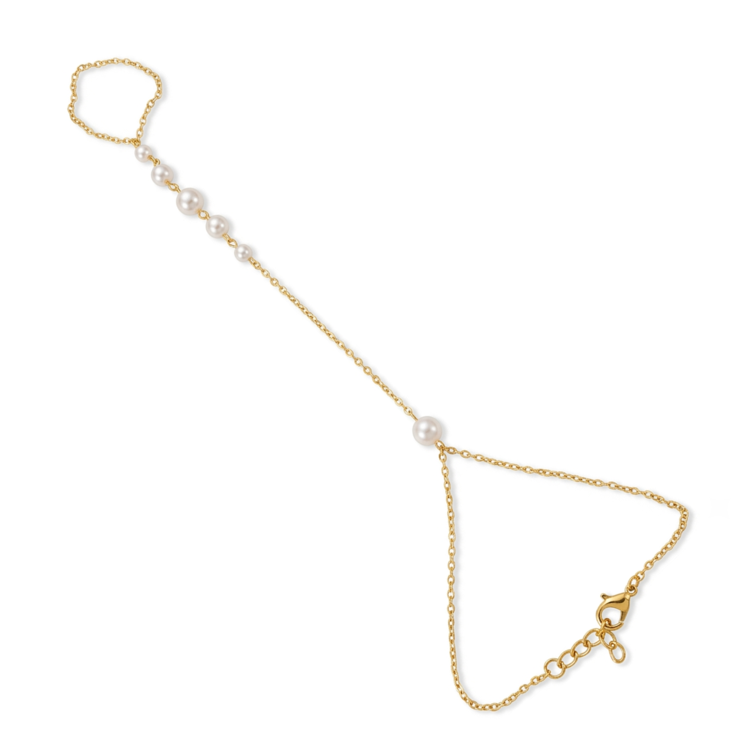 vritha pearl hand harness bracelet for women gold plated vritha pearl hand harness bracelet for women gold plated