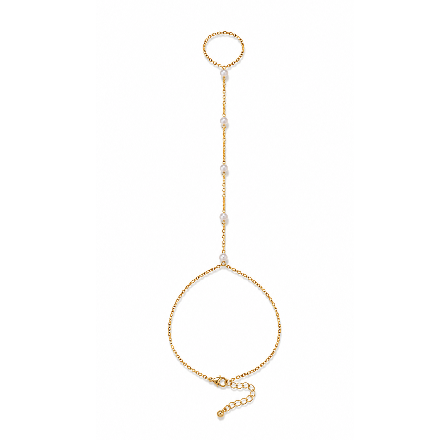 vritha gold plated pearl hand harness bracelet for women vritha gold plated pearl hand harness bracelet for women